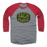 Mens Baseball T-Shirt Red / Heather Gray