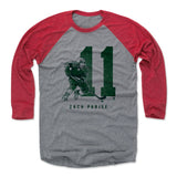 Mens Baseball T-Shirt Red / Heather Gray