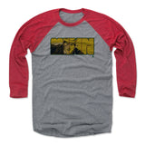 Mens Baseball T-Shirt Red / Heather Gray