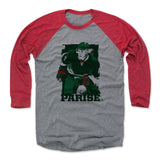 Mens Baseball T-Shirt Red / Heather Gray