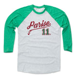 Mens Baseball T-Shirt Green / Ash