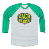 Mens Baseball T-Shirt Green / Ash
