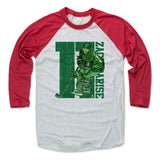 Mens Baseball T-Shirt Red / Ash