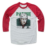 Mens Baseball T-Shirt Red / Ash