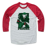 Mens Baseball T-Shirt Red / Ash